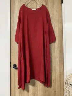 ゴエモン様専用★USED★YARRA★リネンチュニックワンピース★レッド