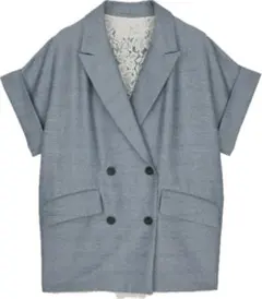 AMERI MELANGE LACE VEST LAYERED JACKETのサムネイル