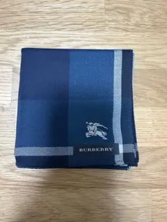 BURBERRY メンズ ハンカチ　新品未使用　ブルーグリーン