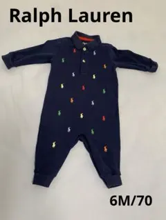 Ralph Lauren ネイビー ロンパース ポニー 6M/70