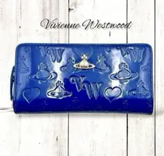 【新品✨人気】Vivienne Westwood 長財布 BLUE/青/エナメル