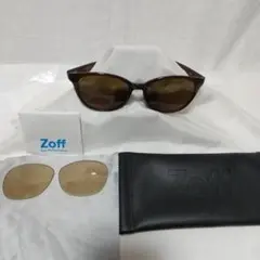 美品♥Zoffゾフ★サングラス(ブラウン系)+色違いレンズ付き