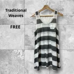 Traditional Weaves ボーダー Aラインタンクトップフリーサイズのサムネイル