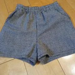 140サイズ チェック柄 ショートパンツ