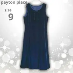 ペイトンプレイス　ベロア　ノースリーブ　リボン　ドレス ワンピース　Ｍ　無地