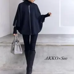 【即完売】Sov.×AKKOコラボ ダンボールドレープポンチョ ブラック ソブ黒 2025年最新】AKK sovの人気アイテム - メルカリ