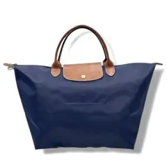 極美品 LongChamp ロンシャン トートバッグ プリアージュ ネイビー