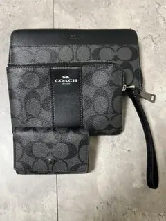 COACH ブラックレザー 長財布、小銭入れ、キーケース
