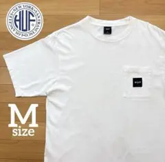 HUF サイズM 白 ホワイト Tシャツ 半袖 カットソー ポケット