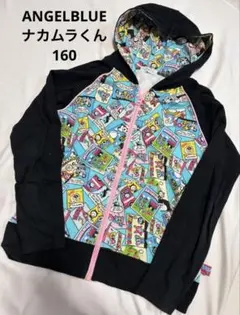 エンジェルブルー 半袖 パーカー 160 ジップアップ ナカムラくん 当時 