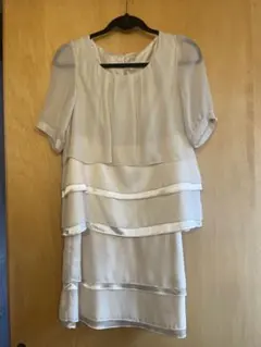 アイボリー レイヤード パーティードレス F