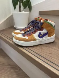 NIKE ハイカットスニーカー 24cm オレンジ×パープル 箱なしのサムネイル