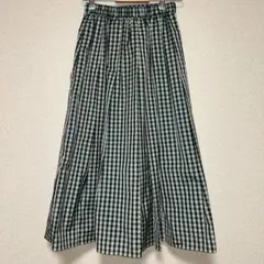 チェックロングスカート