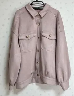 one way スエポンBIGGジャン アウター ライトピンクオーバージャケット