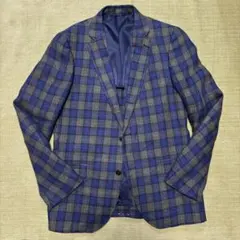 INHERIT 青グレーチェック Lサイズ 新品