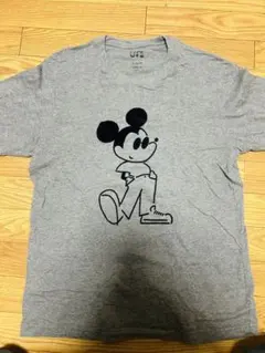 UNIQLO UT ミッキーマウス ロゴ Tシャツ L グレー