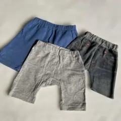 ☆ベビーハーフパンツ グレー他3枚☆サイズ60~70