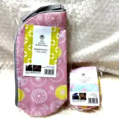 新品 京都くろちく 保冷温ボトルホルダーとエコバッグセット（ピンク）