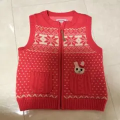 Miki House ベビーベスト サイズ90 ピンク　ミキハウス　うさこ