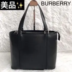 ハンドバッグ 本革 レザー 黒 BURBERRY バーバリー ノバチェック 鞄