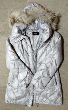 ★美品★VICKY フード付きダウンコート シルバー系 サイズ2