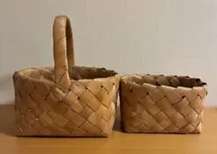 インテリア バスケット カゴ2点