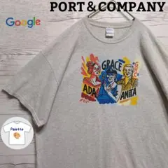 Google　グーグル　企業ロゴ　GHC2018　半袖　グレー　2XL　海外古着