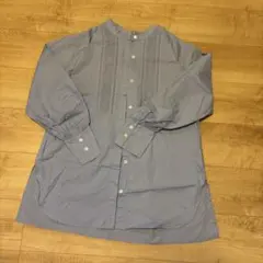 シャツブラウス　ブルー