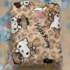 ハローキティ ヒョウ柄 ブランケット 毛布 約70×100cm