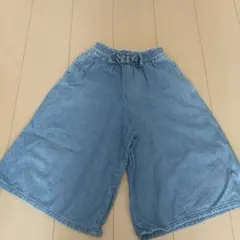 デニムのガウチョパンツ