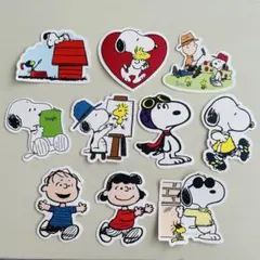 スヌーピー　SNOOPY　ステッカー　シール　10枚　かわいい　防水タイプ①