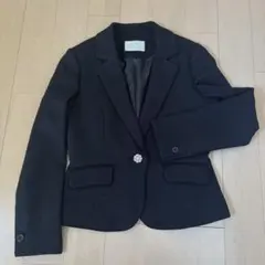 any SiS 黒 ボタン付きジャケット