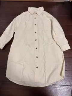 美品✨GU 長袖シャツワンピース　130cm 値下げ
