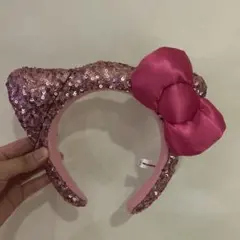 USJ キティ　ピンクスパンコール　カチューシャ