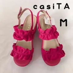 casita フリルサンダル M ピンクのサムネイル
