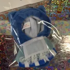 青い猫耳フード　匿名配送