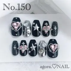 【No.150】現品ネイルチップ　y2k　シズニルック　韓国ネイル　ネイルチップ