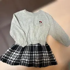 ミニーマウス刺繍 120センチ　ワンピース