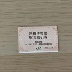 JR東日本株主優待　鉄道博物館 50%割引券