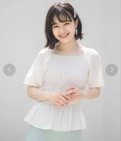 【レピピアルマリオ】バックリボンシャーリングブラウス　Lサイズ　160〜