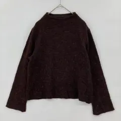EULU エウル ダークブラウン 長袖セーター