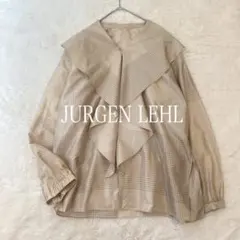 Jurgen Lehl ヨーガンレール シルク100%　ボウタイブラウス　フリルのサムネイル