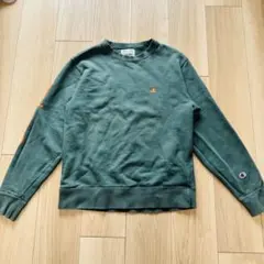 ⭐️Champion ダークグリーン トレーナー オレンジロゴ⭐️