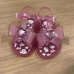 【美品】ハローキティ ピンク グリッターサンダル