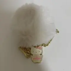 ハローキティ　ときめくティアラ　バッグチャーム　ボア　ファー