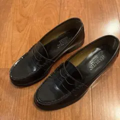 【美品です】HARUTA ブラックレザー ローファー 24EE