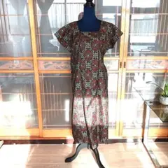 大島紬からのワンピースにリメイクです。をお値下げしました。