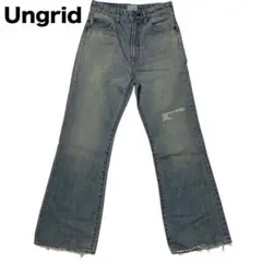 Ungrid アングリッド ダメージデザインフレアデニム パンツ 24 日本製のサムネイル