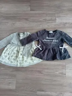 長袖カットソー　2枚　90センチ　バースデイ