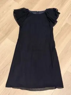 PRADA デニムワンピース フリル ノースリーブ ストレッチ フレア 38